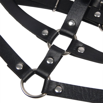 Subblime Leather Ring Chest Harness Black - image 7