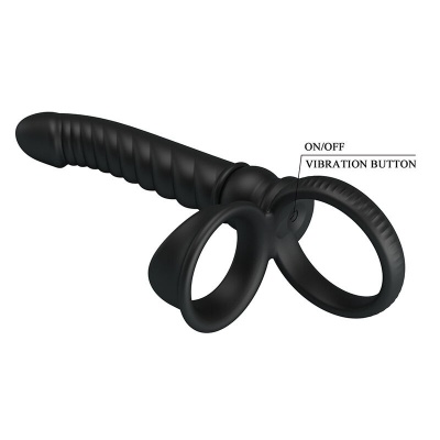 Pretty Love Merritt Anal Vibrator Ring Black - image 6