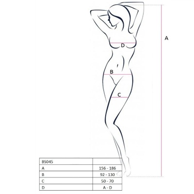 Passion BS045 Black Fishnet Bodystocking One Size - image 2