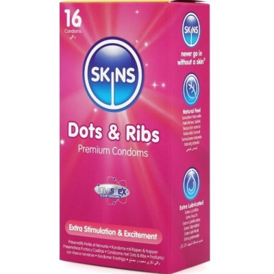 Skins Dots & Ribs Premium Condoms 16 Units - image 2