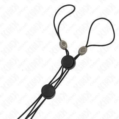 KINK - Black Detail Nipple Clamps With Black Elastic - image 2