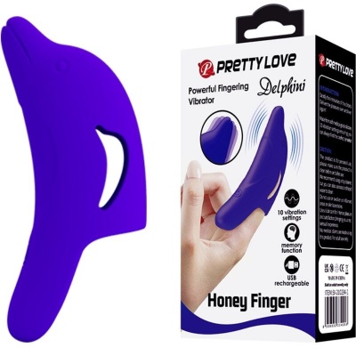 Pretty Love Delphini Powerful Finger Stimulator Dark Blue - image 2