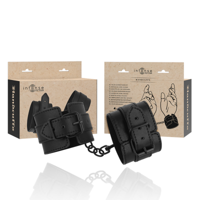 Intense Fetish Vegan Leather Handcuffs - image 1