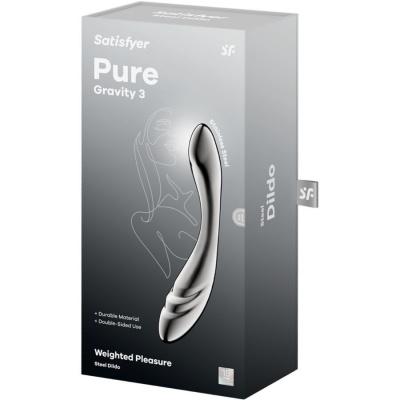 Satisfyer Pure Gravity 3 Stainless Steel Dildo - image 5