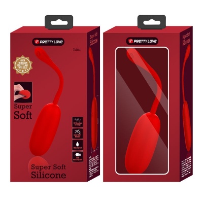 Pretty Love — Julius Waterproof-Rechargeable Vibrating Egg Red - image 10