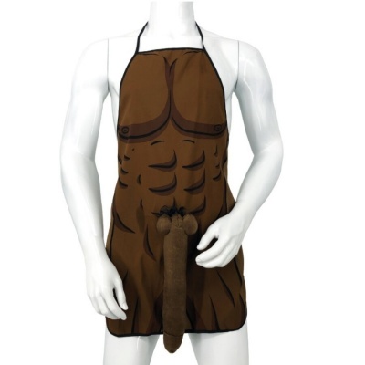 Diablo Picante Muscular Apron 3D Penis Brown Tone