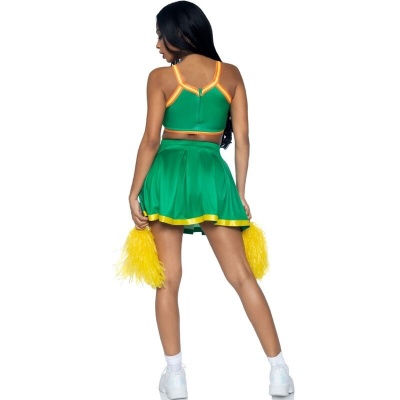 Leg Avenue Cheerleader Costume Green S/M - image 2