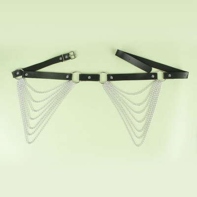 Subblime Leather Chain Belt Black - image 4