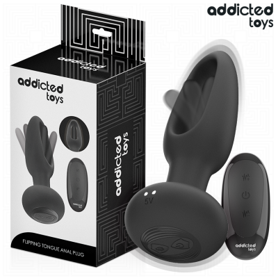 Addicted Toys Anal Plug Vibrating Tongue Remote Addicted Toys Anal Plug Vibrating Tongue Remote