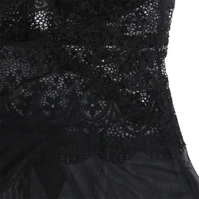 Subblime Babydoll Tulle Black Floral Lace S/M - image 8