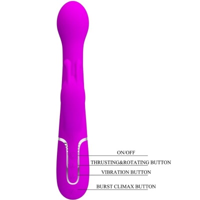 Pretty Love Dejon Rabbit Vibrator 3-in-1 Violet - image 9