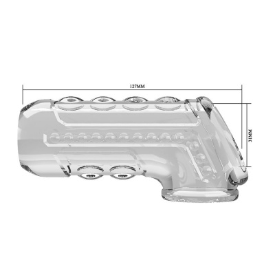 Transparent Textured Penis Sheath - image 7