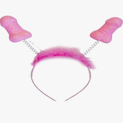 Pink Glitter Whistle Headbands (6 Pack) Pink Glitter Whistle Headbands (6 Pack)
