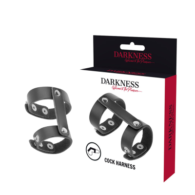 Darkness Adjustable Leather Cock Ring