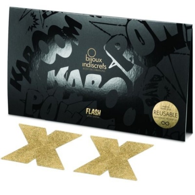 Bijoux Flash Cross Gold Nipple Covers - image 4