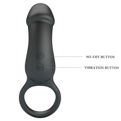 Pretty Love Trae Vibrating Ring with Stimulator Black - image 5