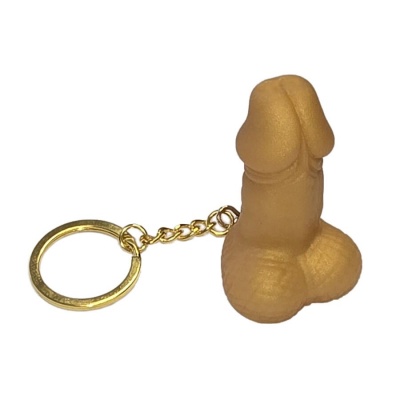 Gold Penis Whistle Keychain Gold Penis Whistle Keychain