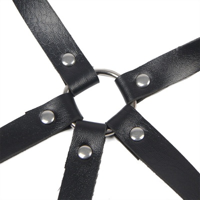Subblime Leather Ring Chest Harness Black - image 6