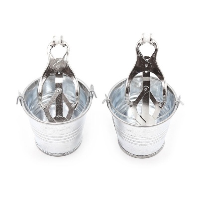 Ohmama Fetish Nipple Clamps With Buckets - image 3