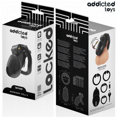 Addicted Toys Locked Mindnight Cell Penis Cage Size S - image 6