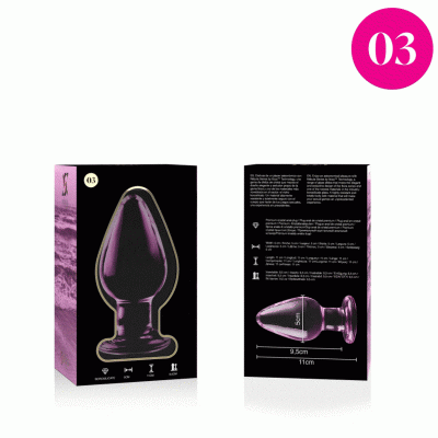 Model 3 Anal Plug Borosilicate Glass Pink 11 cm -o- 5 cm - image 4