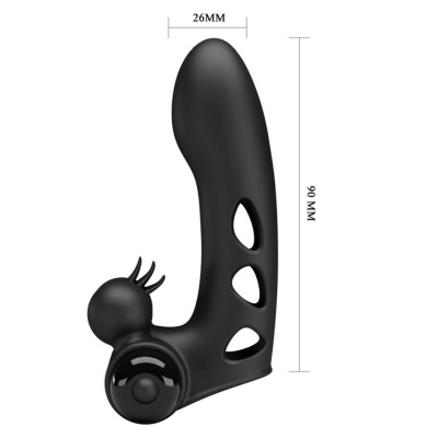Pretty Love Orlando Black Vibrator Finger Cover - image 6