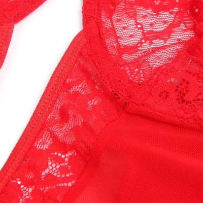 Subblime Teddy with Garter and Lace Detail Red S/M - image 5