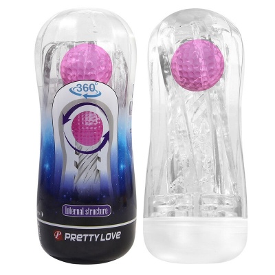 Pretty Love 360º Textured Masturbation Cup Clear