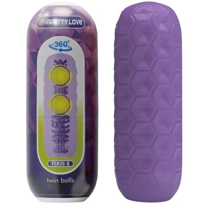 Pretty Love Twin Balls Masturbator Purple - image 1