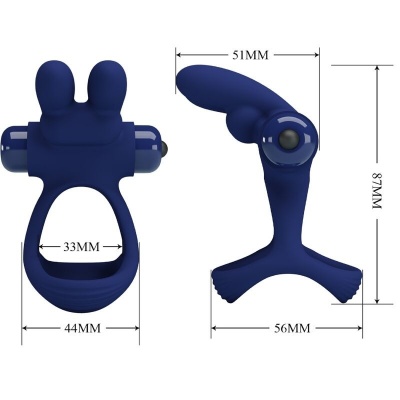 Pretty Love Francisco Double Ring Rabbit Blue - image 7