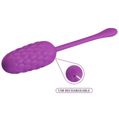 Pretty Love Purple Vibrating Egg Marine Texture Rechargeable - image 7