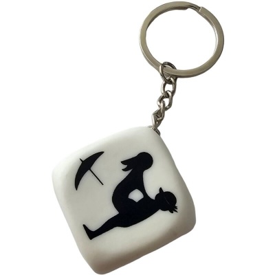 Diverty Sex White Passion Dice Keychain 30mm Diverty Sex White Passion Dice Keychain 30mm