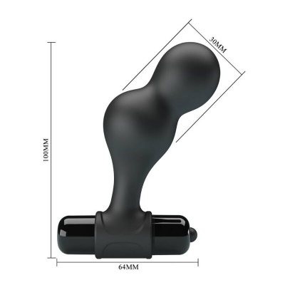 Mr Play - Black Silicone Vibrator Anal Plug - image 7
