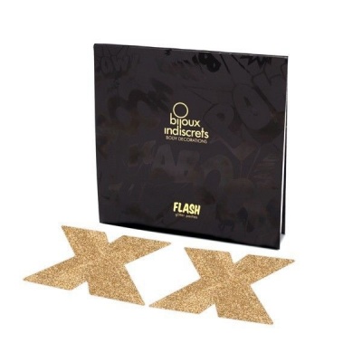 Bijoux Flash Cross Gold Nipple Covers - image 2