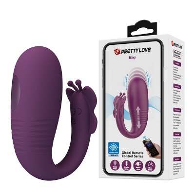 Pretty Love Klay Thrusting Egg Vibrator - Purple - image 2