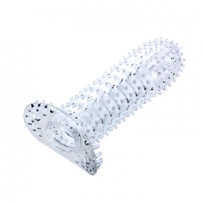 BAILE - Penis Sheath With Stimulating Points Purple 14 Cm - image 2