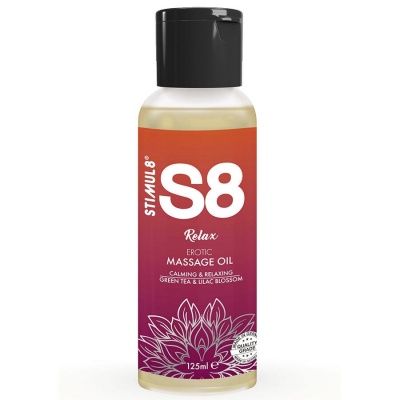 Stimul8 S8 Relax Massage Oil Green Tea 125 ML
