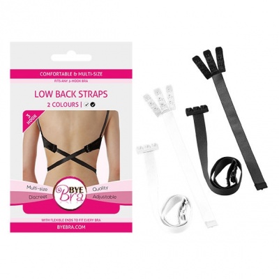 Bye Bra Open Back Bra Adapter Black & White