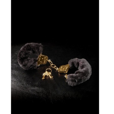 Pipedreams Fetish Fantasy Gold Deluxe Furry Cuffs - image 3