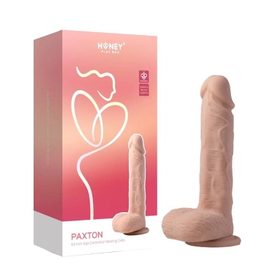 HoneyPlayBox – Paxton Rotating Vibrating Dildo – 21.9 cm Foto van HoneyPlayBox – Paxton Rotating Vibrating Dildo – 21.9 cm