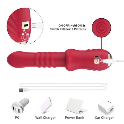 Armony A-Spot Stimulating Vibrator Dildo Red - image 7