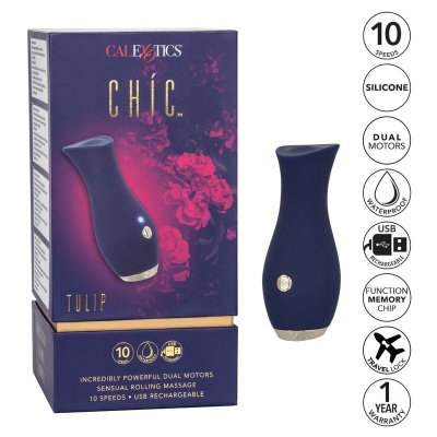 Calexotics Chic Tulip Massager Blue - image 9