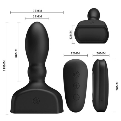 Mr Play Black Inflatable Anal Plug Remote - image 5