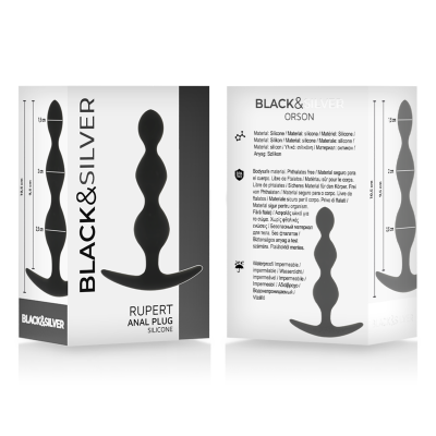 Black&Silver Rupert Anal Beads 10 CM - image 5