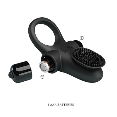 Pretty Love Black Vibrator Ring II - image 8