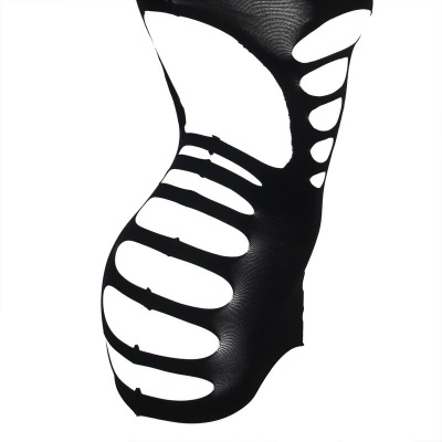 Subblime Long Sleeve Elastic Fishnet Dress, Black - image 5
