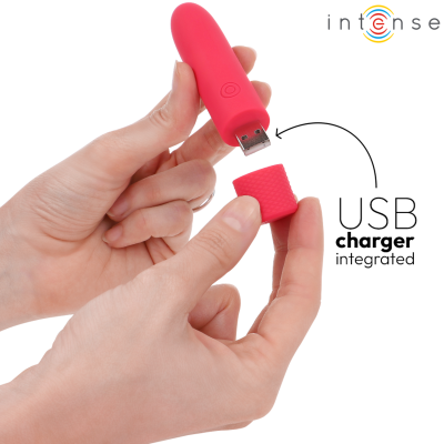 Intense Symone USB Rechargeable Vibrating Bullet Red - image 5