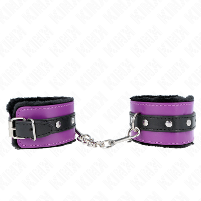 Kink Premium Fur Lined Restraints, Black/Purple - image 2
