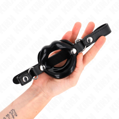 Kink Lip Gag 8cm with Black Leatherette - image 2
