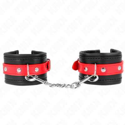 Kink Wrist Restraints, Black with Red Belt - image 2